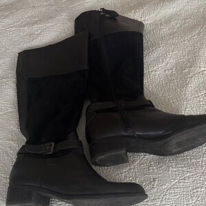 Franco Sarto Black Heeled Boots size 8